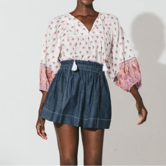 Cleobella Tops - NWOT Cleobella Tawny Cotton Blouse in Mahal Print Size S